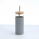 High Temp Glass Tumbler with Bamboo Lid & Straw Kitchen & Storage Tumblers