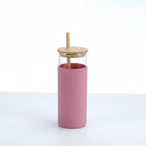 High Temp Glass Tumbler with Bamboo Lid & Straw Kitchen & Storage Tumblers