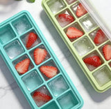 BPA-Free Plastic Ice Cube Tray 12-Cube Kitchen & Storage Ice Cube Trays