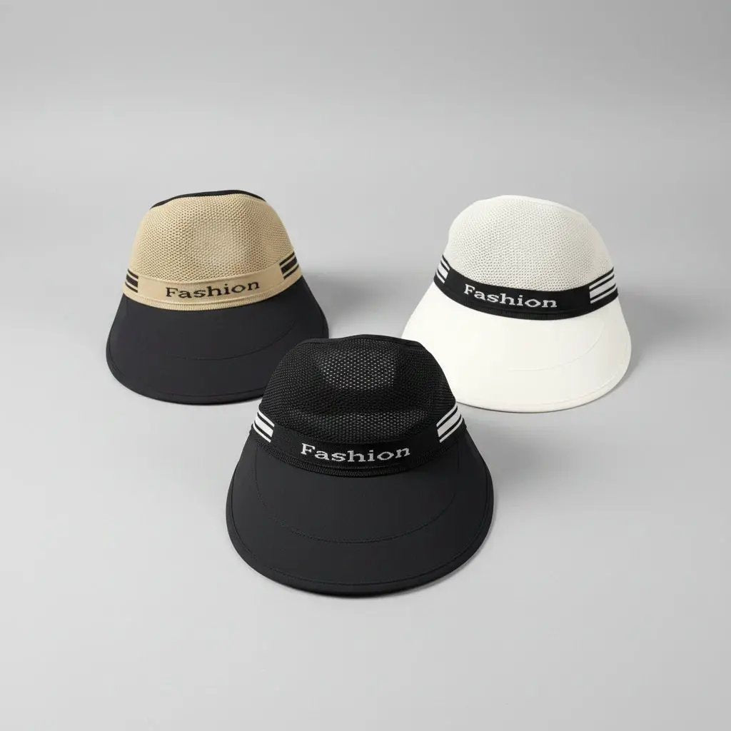 Stylish Wide-Brim Sun Visor with UV Protection Fashion Accessories Visors