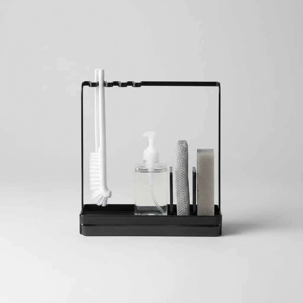 Carbon Steel Sink Organiser Rack with Soap Holder Kitchen & Storage Sink Caddies