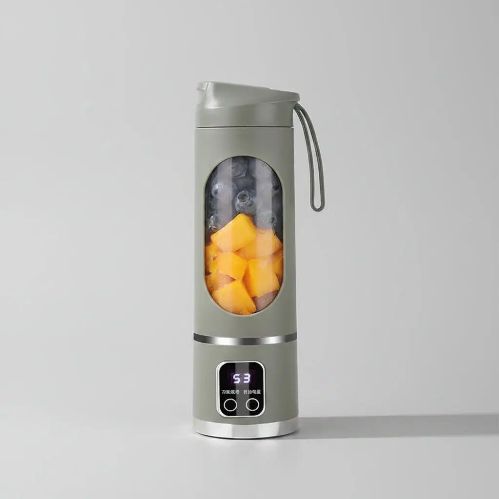 450ml USB Rechargeable Portable Fruit Juicer Kitchen & Storage Personal Blenders