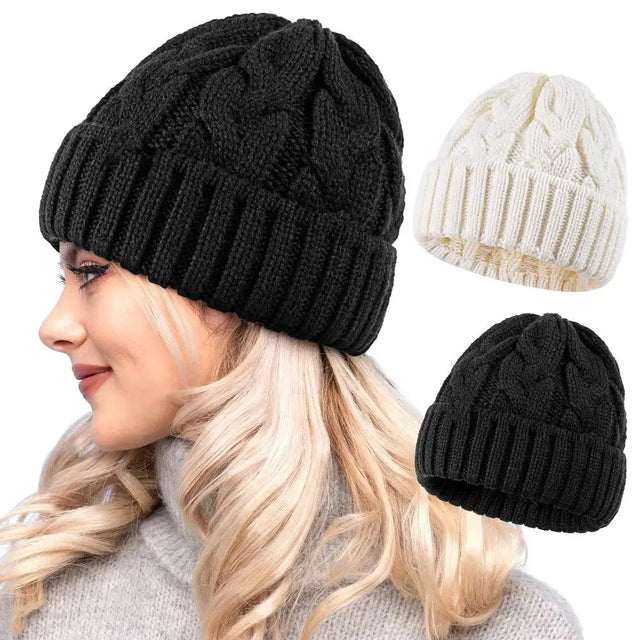 Pompom Knitted Plush Beanie Hat Fashion Accessories Beanies