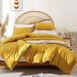 Pom-Pom Lace Bohemian Microfibre Duvet Cover Set Bedding Duvet Covers