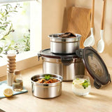 3-Piece Stainless Steel Lunch Box Set Kitchen & Storage Lunch Containers