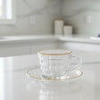 150ml Tea Glass Set – 6 Cups & 6 Saucers Kitchen & Storage Tea Sets