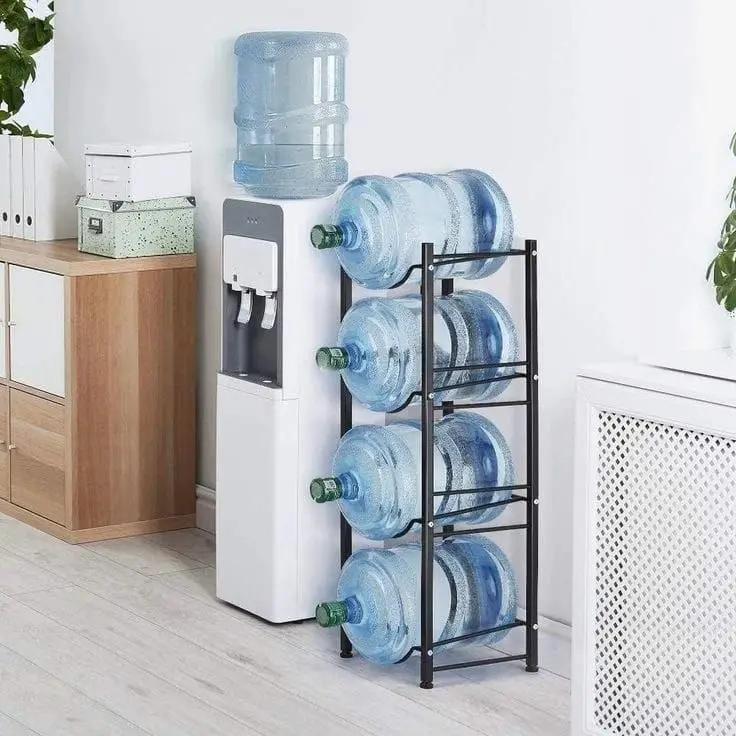 4-Bottle Heavy Duty Carbon Steel Water Bottle Rack Kitchen & Storage Drinkware Holders