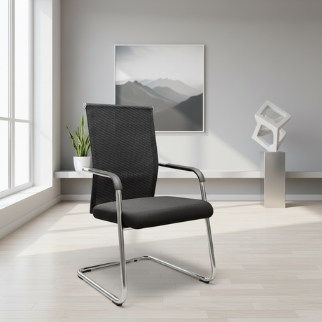 Mesh Visitor Office Chair with Chrome Frame Furniture Office Chairs