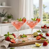 Gold Rim Margarita Coupe Glasses Kitchen & Dining Coupe Glasses