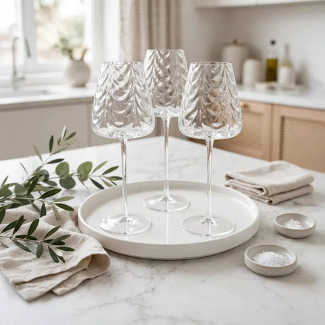 Wavy Wine Glasses Set of 2 Kitchen & Dining Wine Glasses