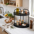 2-Tier Corner Lace Metal Storage Rack Storage & Organisation Corner Bookcases & Shelves