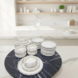 White Double Glaze Ceramic Dinner Set 24pc Kitchenware Dinnerware Sets