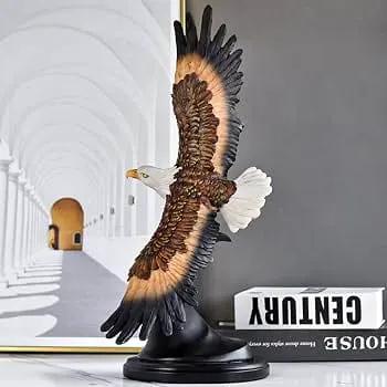 Large Flying Resin American Bald Eagle Statue Home Décor Sculptures & Statues