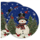 34cm Plaid Christmas Round Placemats Set Of 4 Placemats Placemats