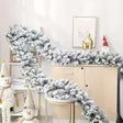 2.7m Snow-Flocked Christmas Pine Garland Christmas Garlands Garlands