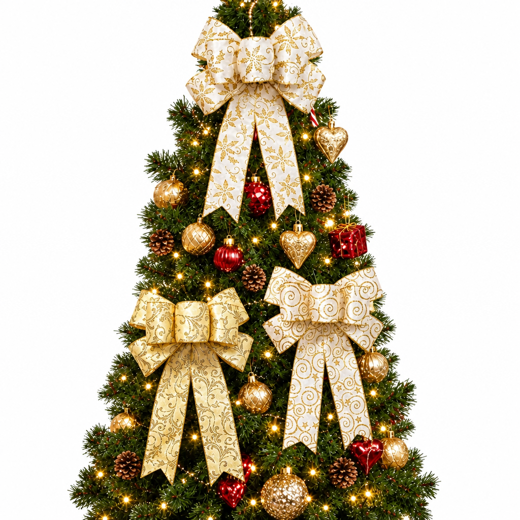 Christmas Bow Decoration 24 × 35cm Christmas Bow Decorations Holiday Ornaments