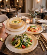 Champagne Gold Swirl 18-Piece Dinner Set Dinnerware Sets Dinnerware Sets