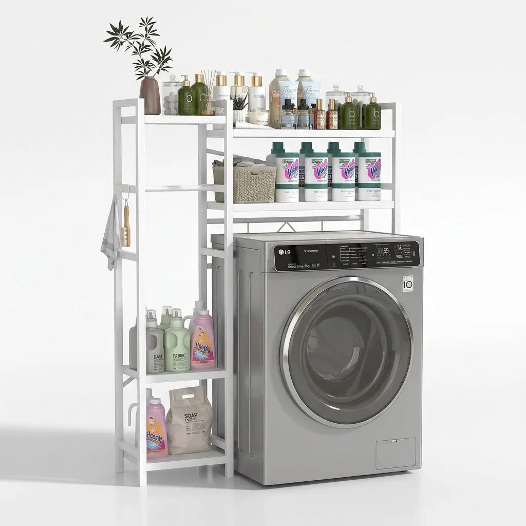 Rust-Resistant Washing Machine Storage Rack Laundry Storage Racks Laundry Hampers