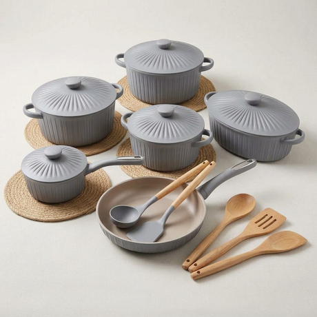 11-Piece Ceramic-Coated Die-Cast Cookware Set Cookware Set Cookware Sets