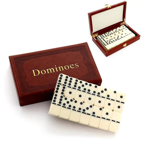 28-Piece Dominoes Set With Leatherette Case Dominoes Game Tile Games