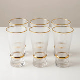 Ribbed Highball Glasses Set Of 6 Highball Glass Set Drinkware Sets