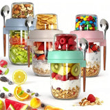 4-Piece Glass Oat Jar Set Oat Jar Set Food Storage Containers