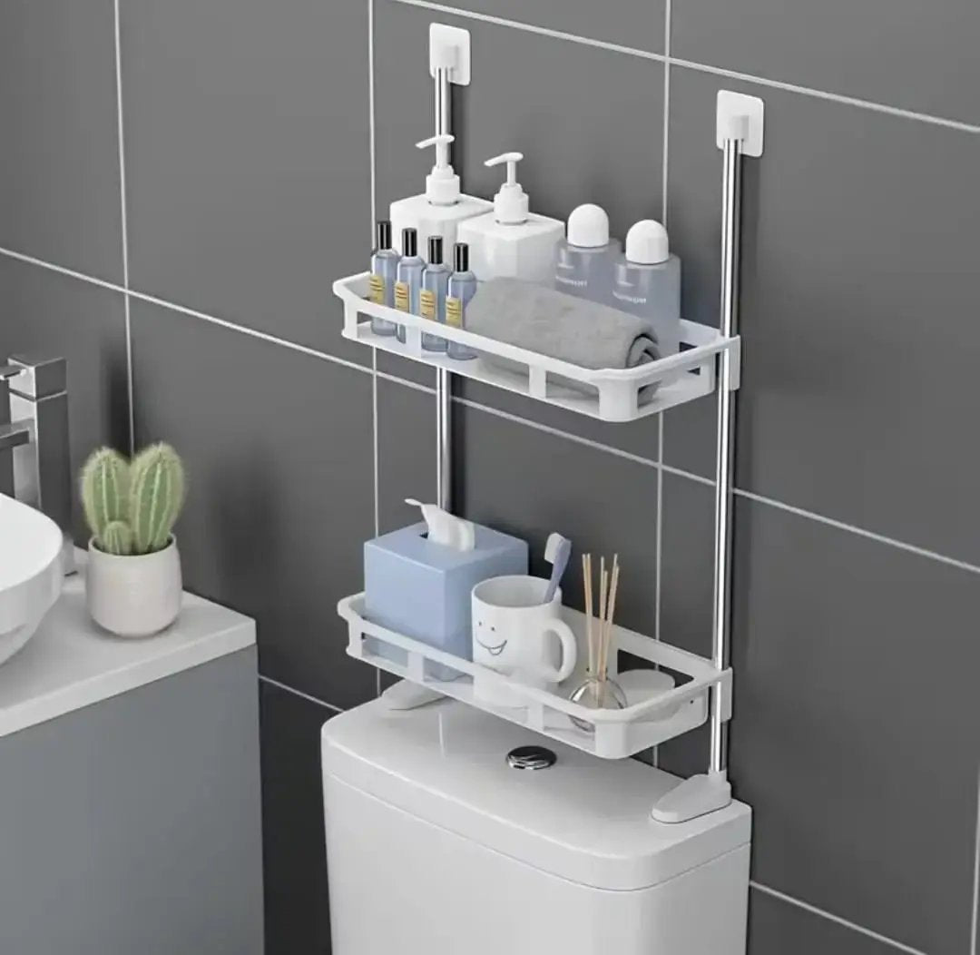 2-Layer No-Drill Multipurpose Shelf Storage Shelf Rack Wall Shelves & Ledges