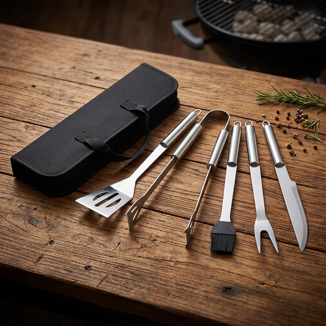 BBQ Grill Utensil Set With Storage Bag BBQ Tool Set Kitchen Utensil Sets