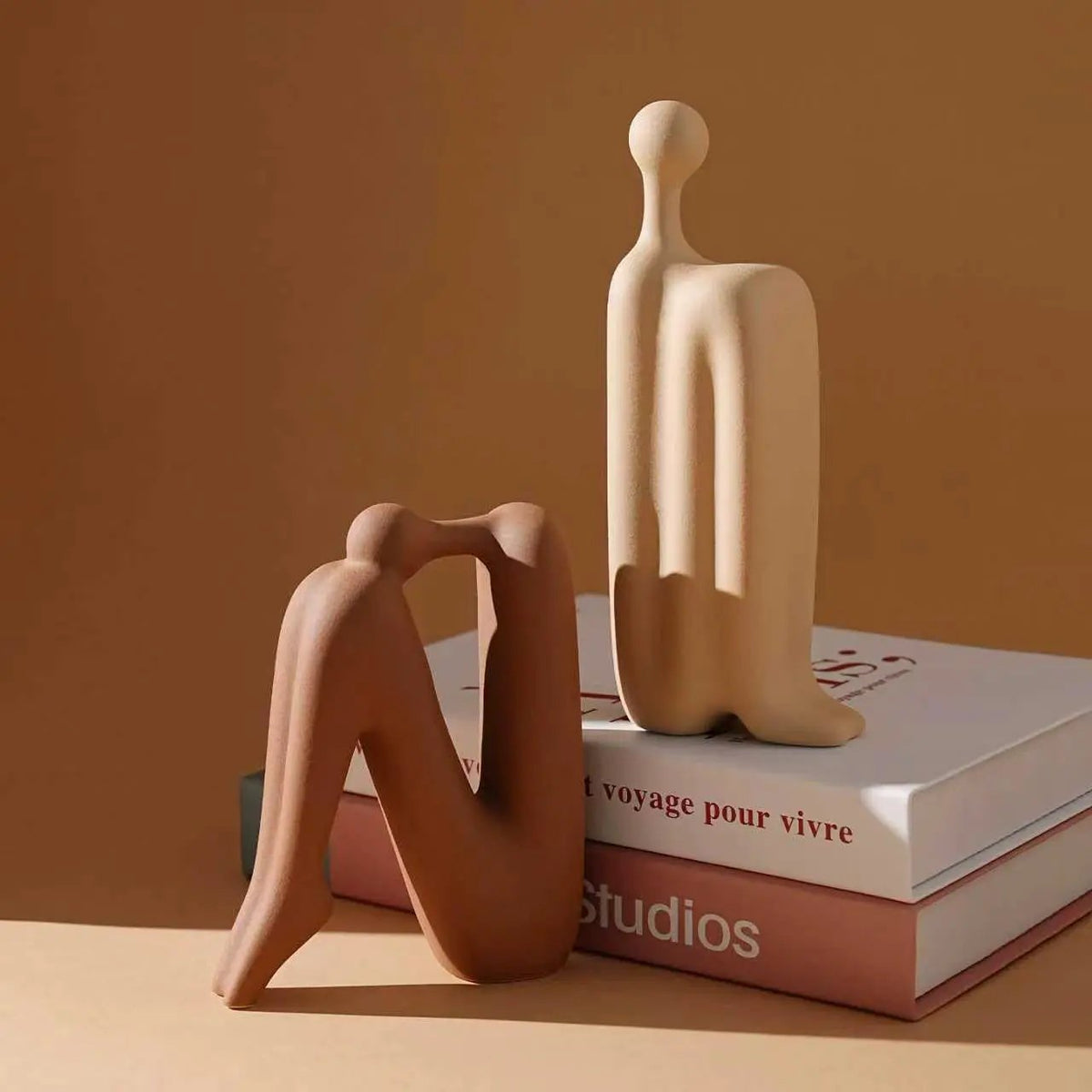 Abstract Figure Ceramic Bookends Decorative Bookends Bookends