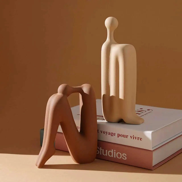 Abstract Figure Ceramic Bookends Decorative Bookends Bookends