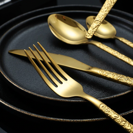 Gold-Tone Hammered Teaspoons Set Of 6 Teaspoon Set Teaspoons