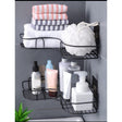 Corner Shelf Organizer | Black, Space-Saving Multi-Tier Storage for Bathroom, Kitchen, or Office- Furaha Finds Kenya