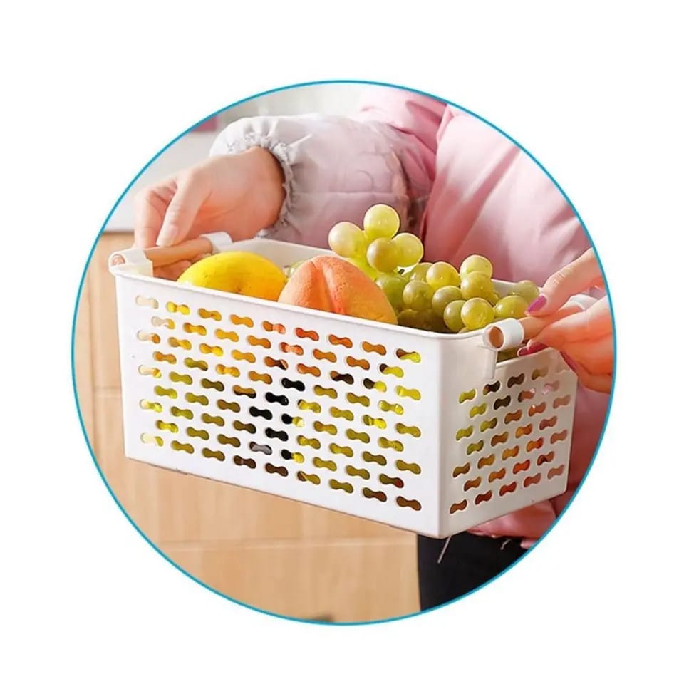 Multipurpose Storage Baskets | 30x12x15 cm | White & Black