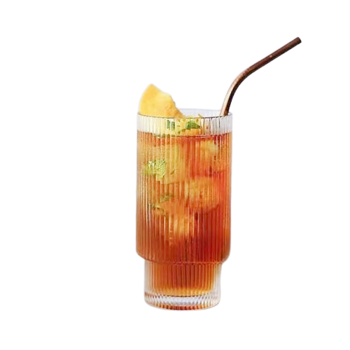 Long Wind Vertical Stripe Glass Coffee Cup | Sleek Stackable Design for Coffee, Water & More | Transparent Glass Cup