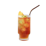 Long Wind Vertical Stripe Glass Coffee Cup | Sleek Stackable Design for Coffee, Water & More | Transparent Glass Cup
