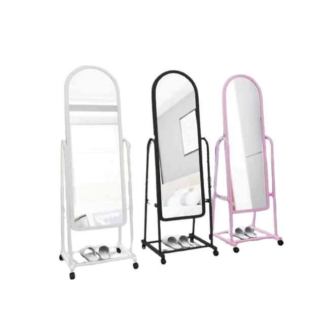 Full Length Dressing Mirror with Wheels-Furaha Finds