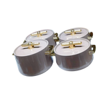 Antalya 4pcs Insulated Hotpot Set | Durable Hot Food Storage & Serving Set | Stackable Design (Brown)