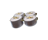 Antalya 4pcs Insulated Hotpot Set | Durable Hot Food Storage & Serving Set | Stackable Design (Brown)