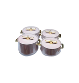 Antalya 4pcs Insulated Hotpot Set | Durable Hot Food Storage & Serving Set | Stackable Design (Brown)