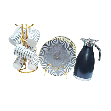 Quality Breakfast Sets | 13 Piece Porcelain and Stainless Steel Set for Stylish Dining- Furaha Finds Kenya