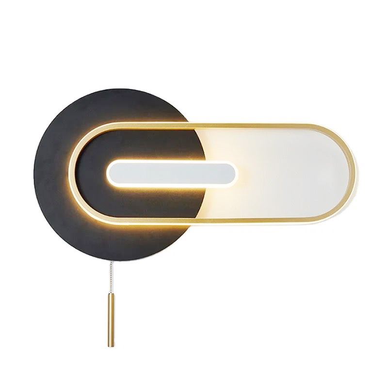 Furaha Finds Black Modern Wall Light Bracket Metal & Acrylic LED wall lamp,energy efficient stylish lighting for living rooms, bedrooms, offices, and corridors.
