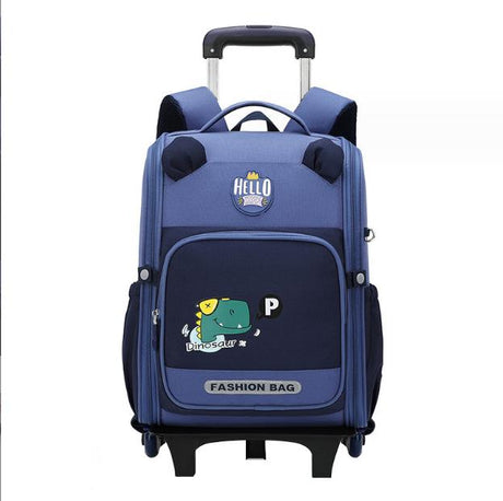 Furaha Finds Rolling Trolley Kids Cartoon School Bag  High capacity, waterproof wheeled backpack (40x21x32cm) for school and travel.