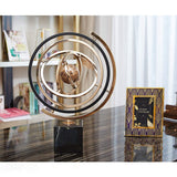 Gold Round Decor | Luxury Metallic & Acrylic Accent Piece | Modern Home & Office Desk Decor