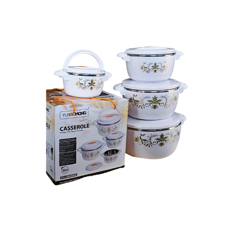 4 Piece White Casserole Set | High Quality & Durable Ceramic Serving Dishes |- Furaha Finds Kenya