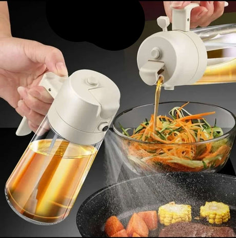 2in1 Glass Oil Dispenser | Stylish & Functional 450 ml Capacity- Furaha Finds Kenya