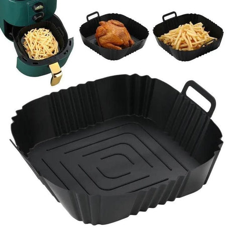 Reusable Silicone Air Fryer Mould | 22cm x 26cm | Nonstick, Secure, Flexible, Stain resistant, Heat-resistant