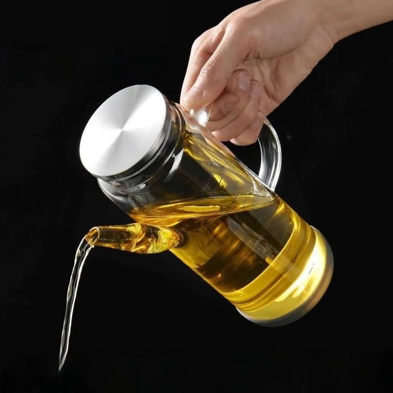 Transparent 1700ml Glass Borosilicate Water Pitcher Jug with Handle and Bamboo Lid | Multifunctional | Juice, Milk, Black Tea, Coffee