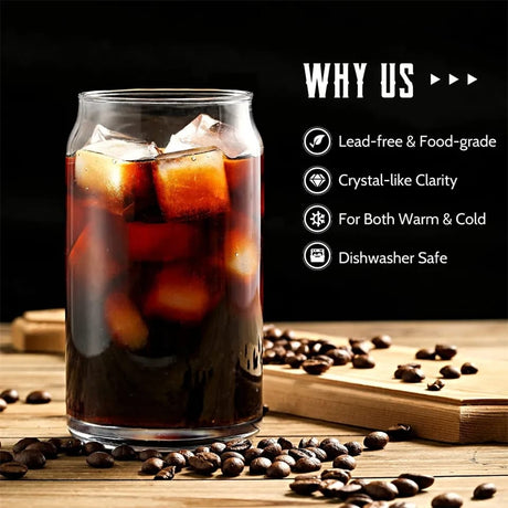 500ml Transparent Glass Cup with Lid and Straw | Versatile Drinkware for Bubble Tea, Juices, and More- Furaha Finds Kenya