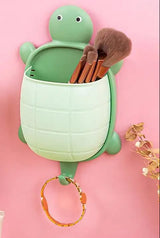 Turtle Shaped Ventilated Storage Box Wall Mounted Organizer with Drainage Design for Home & Bathroom