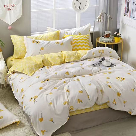 Extra King Size 7 ft x 8 ft Duvet Cover Set |Soft Cotton Blend Fabric, Includes 2 Pillowcases | Ideal For Master Bedrooms and Large Beds